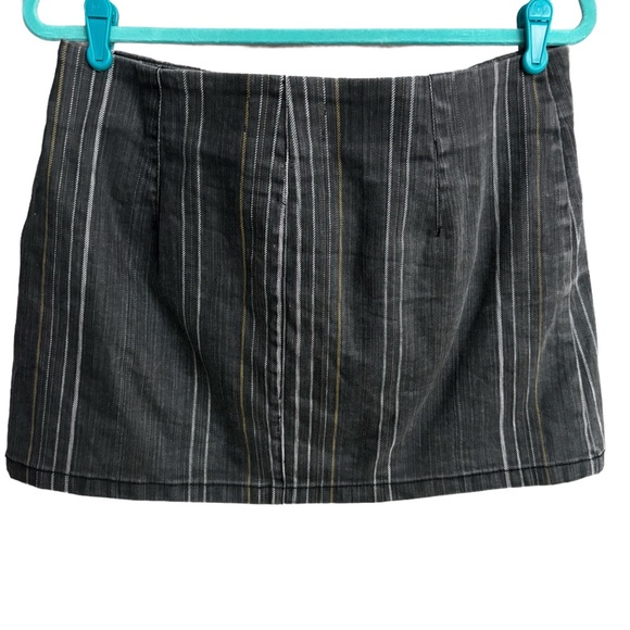 Urban Outfitters DGB Striped Contrast Zipper Mini Skirt Size Lg - Picture 9 of 9
